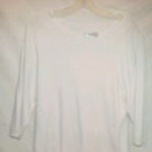 Dress Barn Sweater Womens Size 1X Boat Neck Classy Warm White 3/4 Sleeve